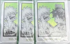 爆豪勝己 緑谷出久 箔入りアクリルカード ヒロアカ ジャンフェス 3枚