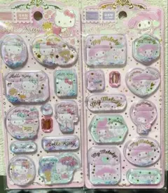 海外正規品 ハローキティ マイメロディ ボンボン水シールセット