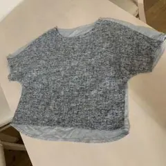 127)前だけジャガード　半袖トップス　M