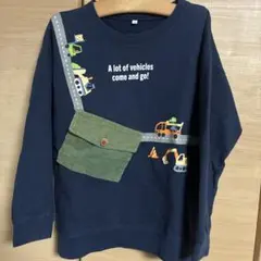 最終ネイビー ロングTシャツ 130サイズ 車両デザイン