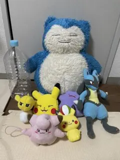 ポケモンぬいぐるみ 6点セット カビゴン ピカチュウ ルカリオ　メタモン　ピッピ
