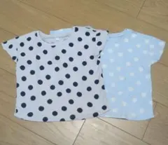 無印　ドットTシャツ　2枚セット　110のサムネイル