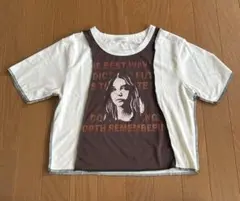 【apres jour mignon 】切り替えクロプドTシャツのサムネイル