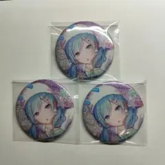 日野森雫　グリッター缶バッジ　46B