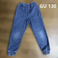GU インディゴ カットソー ジョガーパンツ 130cm ブルー　インディゴ