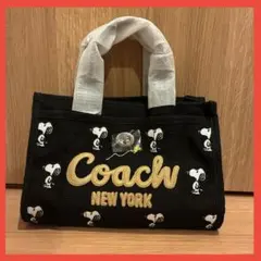 COACH × PEANUTSカーゴ トート バッグ 26・スヌーピー コーチ
