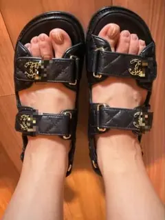 値引き無し」 CHANEL スポーツサンダル ブラック 38 - メルカリ