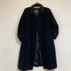 SANYO サンヨー 三陽商会 冬ロングコート アンゴラカシミヤ 黒 ラグラン袖