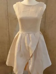 【dazzlin】ピンクベージュ ノースリーブ Aラインワンピース