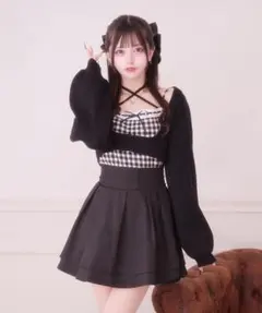 Pal elfy パルエルフィー ハシゴレースアンサンブルニット 量産型 地雷