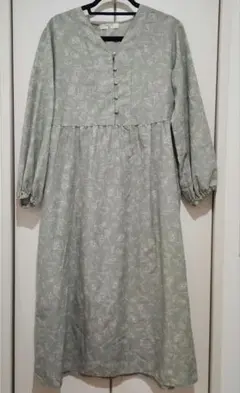 サマンサモスモス 花柄 長袖 ワンピース ロングワンピース