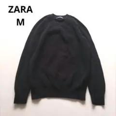 ZARA　ザラ　黒　セーター　ニット　シンプル　М