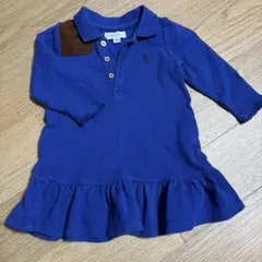 Ralph Lauren 青 ポロシャツ ワンピース 6M