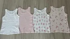 UNIQLO 90cm コットンメッシュインナー　タンクトップ4枚組
