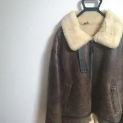 ・90年代B-3 B3 フライトジャケットリアルムートンオーバーサイズジャケット