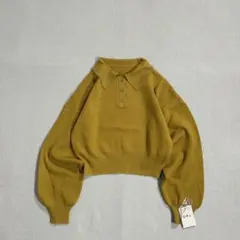 新品タグ付き GRL グレイル ニットポロシャツ 襟 ニット カーディガン M