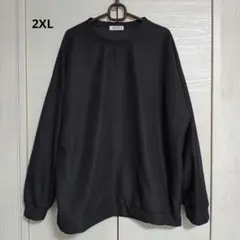 レディース トップス 長袖 メッシュ 黒 2XL