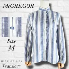 【McGREGOR】マックレガー レディース 麻混 長袖シャツ ブラウス M