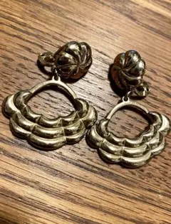 【 Monet 】モネ ヴィンテージイヤリング　PAT.D刻印 アンティーク