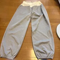 ウエスト配色 ジョガーパンツ グレー