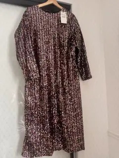 ZARA WOMAN スパンコールドレス Lサイズ