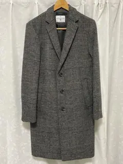RAGEBLUE メリノウール チェスターコート S グレー系チェック