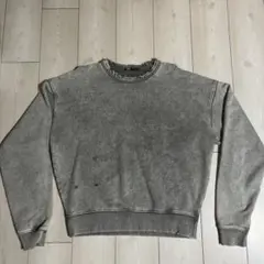グレー クルーネック トレーナー