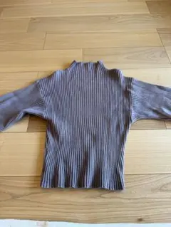 GRL リブニット トップス F ブラウン モックネック 長袖 レディース