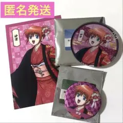 銀魂　ポップアップ神楽　グリッター缶バッジ　アクリルコースター　特典ポストカード