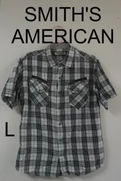 SMITH'S AMERICAN半袖ウエスタンシャツ老舗良品Lのサムネイル