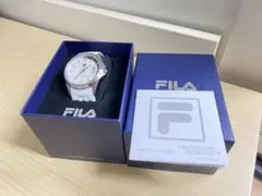 美品 FILA ホワイトラバーベルト クォーツ時計 男女兼用 MIYOTA製