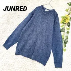 ジュンレッド◆アルパカ混 ウール リブ編み ニット セーター カジュアル L 冬