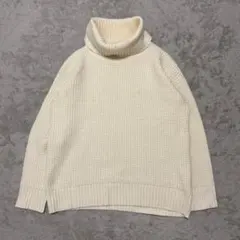 LAUREN RALPH LAUREN タートルニット M ホワイト CE54