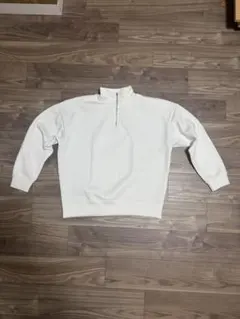 COLONY 2139 ホワイト ハイネックトレーナー M ハーフジップ　白