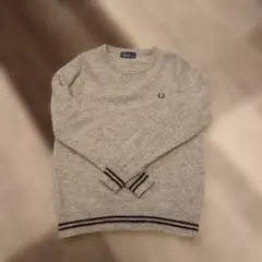 FRED PERRY グレー クルーネックセーター JP XS