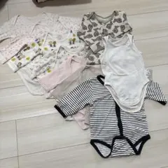 ベビー肌着ロンパース9点　70cm