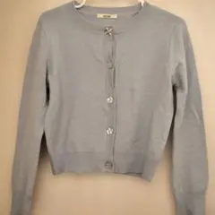 【お値下げ】snidel ビジュー付きライトグレー カーディガン
