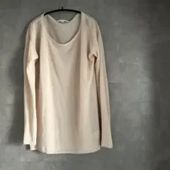 【美品】BLACK by moussy ベージュ長袖Tシャツ Fサイズ