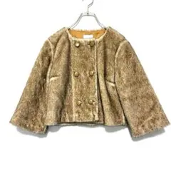 ✨美品✨ ヴェールダンス M ノーカラージャケット ファー ショート丈 羽織り