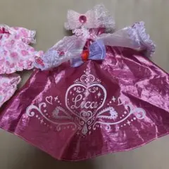 アクセサリー付きリカちゃん 着せ替えドレス ピンクとパジャマセット
