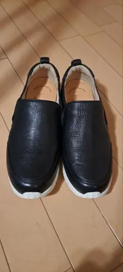 【極美品】REGAL 黒いレザー スリッポンシューズ