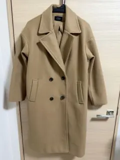 ZARA ザラ オーバーサイズソフトコート サイズM (9〜11号)ベージュ 