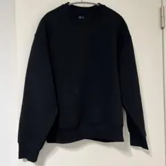 ユニクロ オーバーサイズスウェットシャツ S ブラック