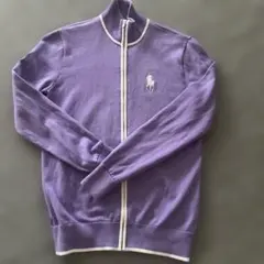 POLO GOLF パープル ジップアップ カーディガン Sサイズ
