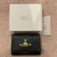 Vivienne Westwood 財布 がま口 黒 折り財布