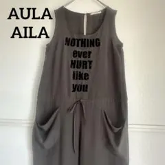 AULA AILA（アウラアイラ） ロゴプリントノースリーブ・オールインワンのサムネイル