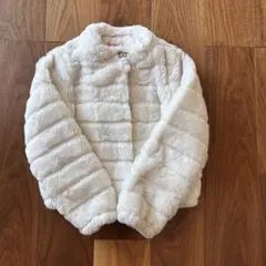 ケイトスペード　もこもこ毛皮　ホワイト　ジャケット