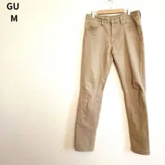 GU メンズ ストレッチスリムテーパードカラーパンツ ベージュ 30インチ(M)のサムネイル