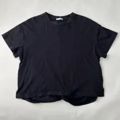 【コルザ】トップス　Tシャツ　ブラウス　半袖　黒　ブラック　Mのサムネイル