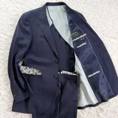⭐︎美品⭐︎ポールスミス ストライプ ネイビー 花柄 セットアップスーツ Lサイズ ⭐︎美品⭐︎ポールスミス ストライプ ネイビー 花柄 セットアップ